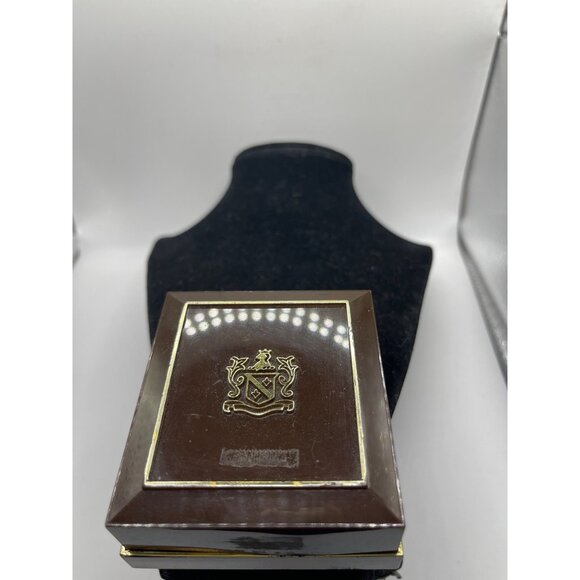 Vintage Alsten Cufflinks With‎ Genuine Green Gemstones In Original Box - Picture 4 of 8